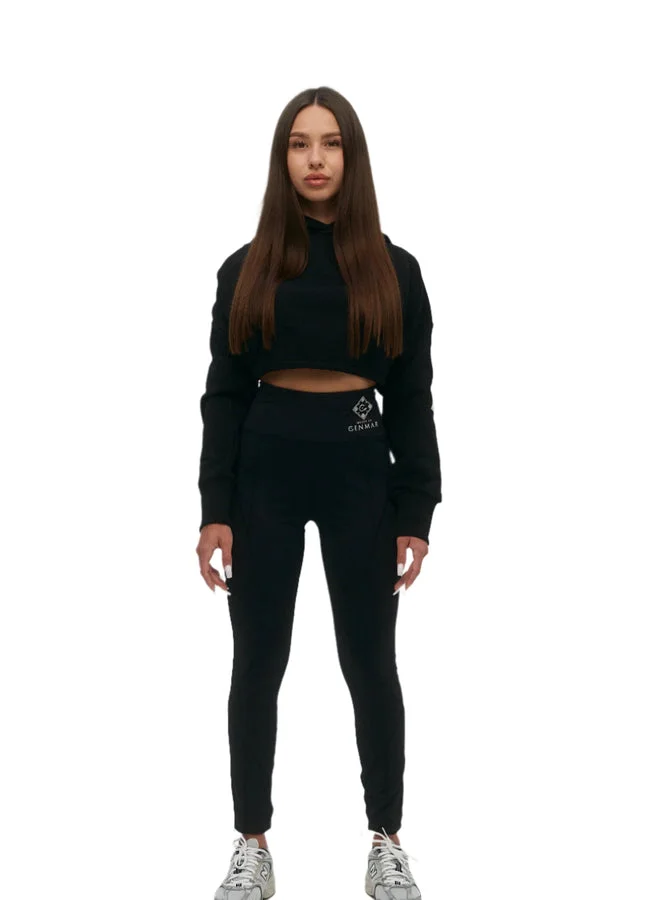 هاوس اوف سينمار Black leggings with logo print