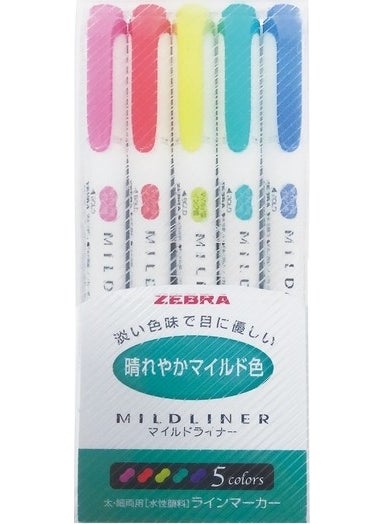 ZEBRA Highlighter Mildliner 5-pack  - Image 1