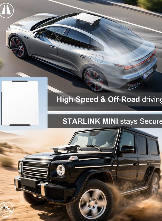 TAILBB for Starlink Mini Mount, Magnetic Starlink Mini Car Mount Base Suction Cup Accessories Truck RV Flat Rack Roof Sunroof Kit Boat V4，for Camping, High-Speed & Extreme Conditions (Black) - Image 2