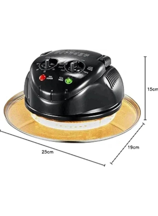 Tradeo 800W Air Fryer Lid for 6L Pressure Cooker, Adjustable Timer & Temperature Control, Black Finish - Image 2