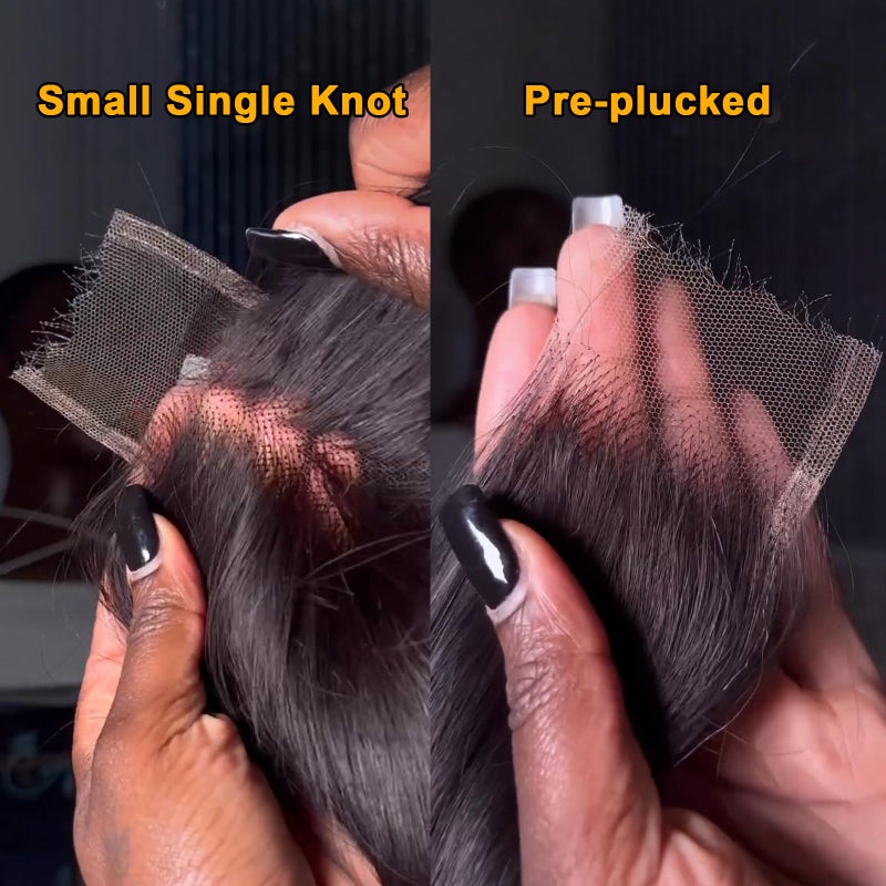 BEEOS 2x6 SKINLIKE Real HD Lace Closure, Straight Human Hair Bleached Knot Pre-Plucked 0.10mm Ultra-thin Invisible HD Lace Closure 14 Inch - Image 3