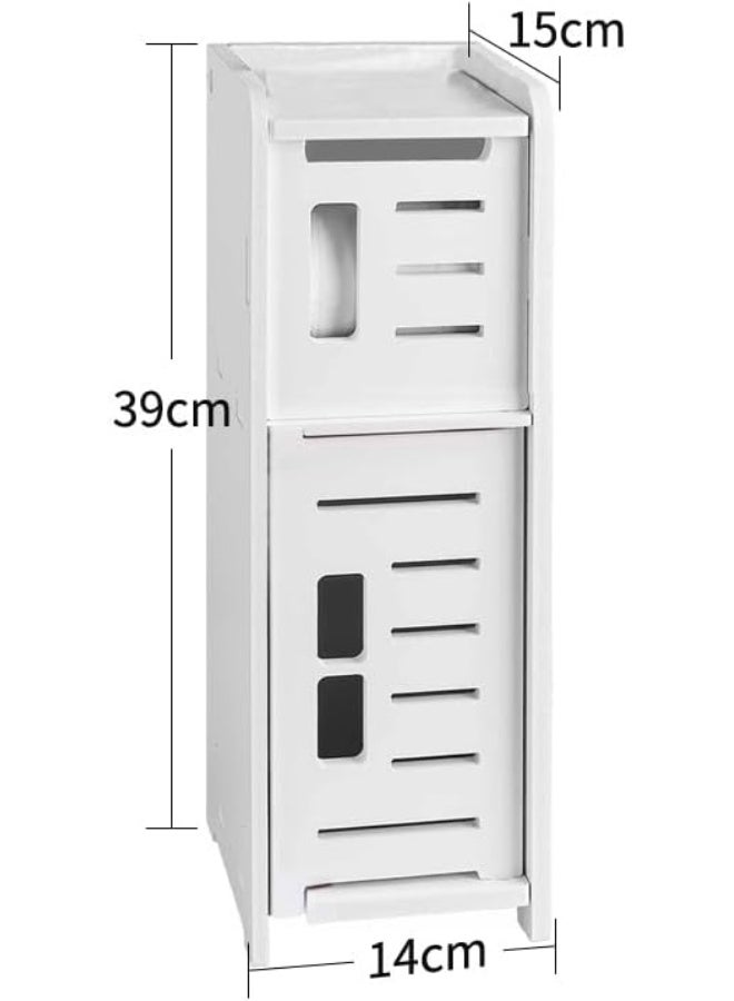 TPGP Toilet Roll Holder, Chrome Toilet Roll Holder Behind Toilet Cabinet Storage Toilet Roll Holder with Toilet Roll Holder Insert - Image 2