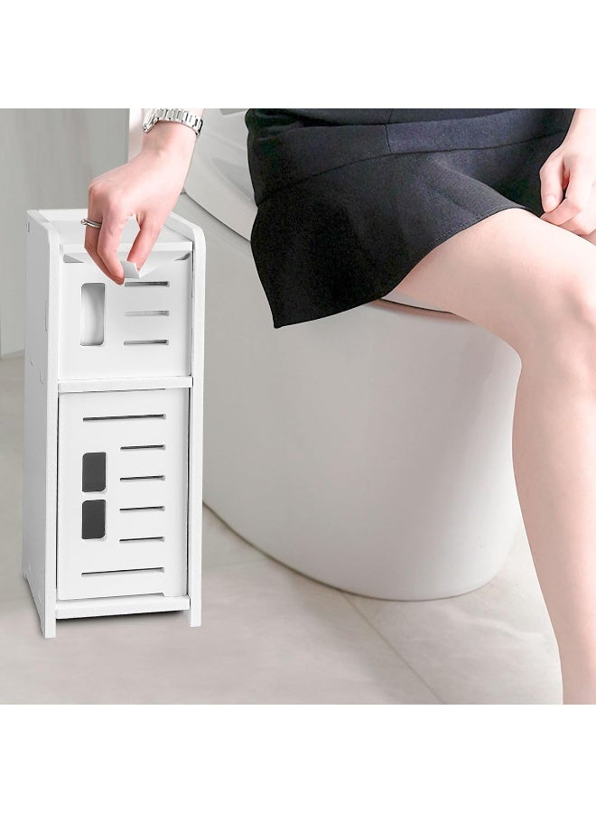TPGP Toilet Roll Holder, Chrome Toilet Roll Holder Behind Toilet Cabinet Storage Toilet Roll Holder with Toilet Roll Holder Insert - Image 4