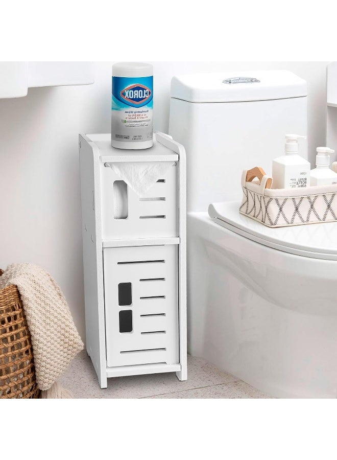 TPGP Toilet Roll Holder, Chrome Toilet Roll Holder Behind Toilet Cabinet Storage Toilet Roll Holder with Toilet Roll Holder Insert - Image 5