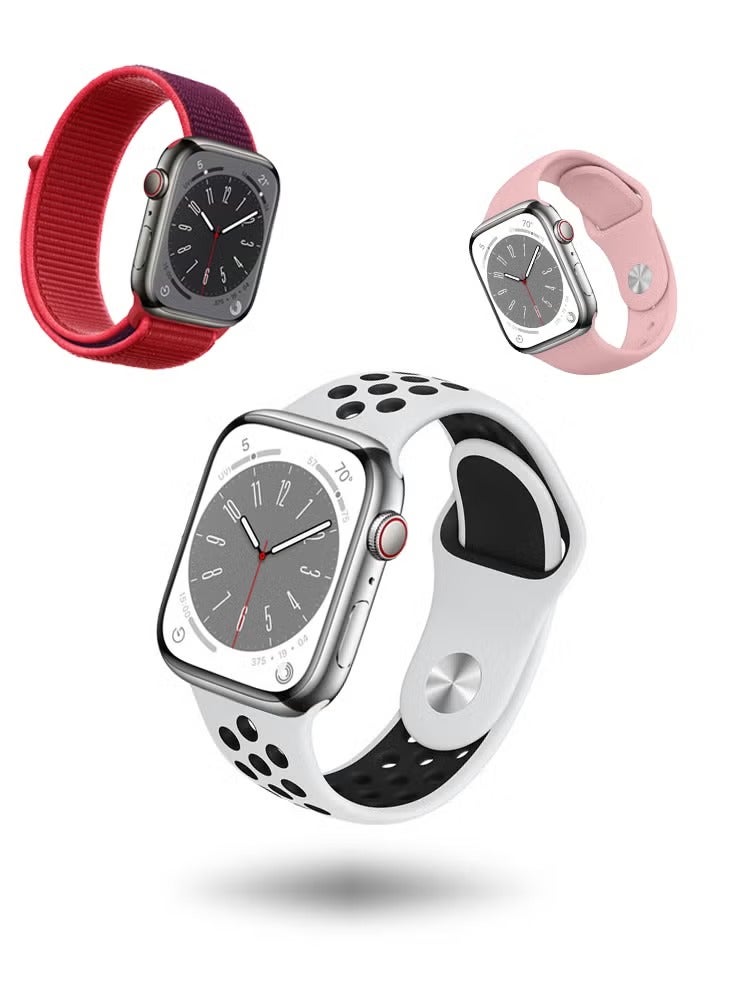 بيرفيي 3 قطع بديلة لساعة Apple Watch 41/40/38mm Series 8/7/6/5/4/SE - Image 2