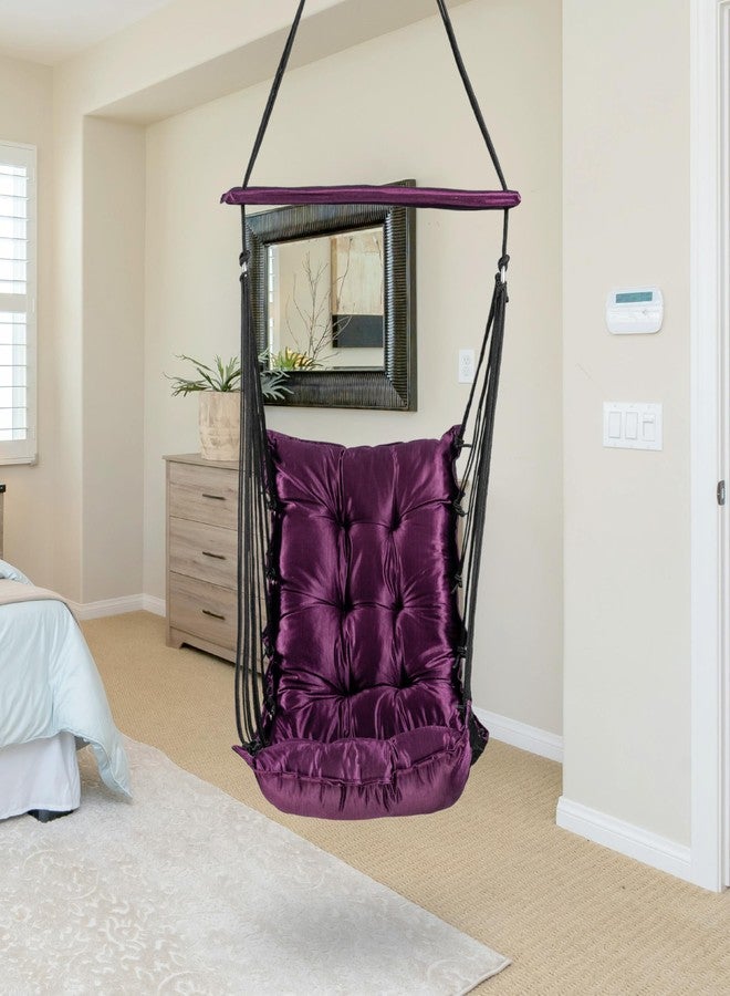 Patiofy Hammock Swing | Hanging Swing for Kids | Jhula | Suitable for Indoor and Outdoor | Weight Capacity 10-15 Kg | Portable | Age Group 8-15 Years (Purple) - Image 1