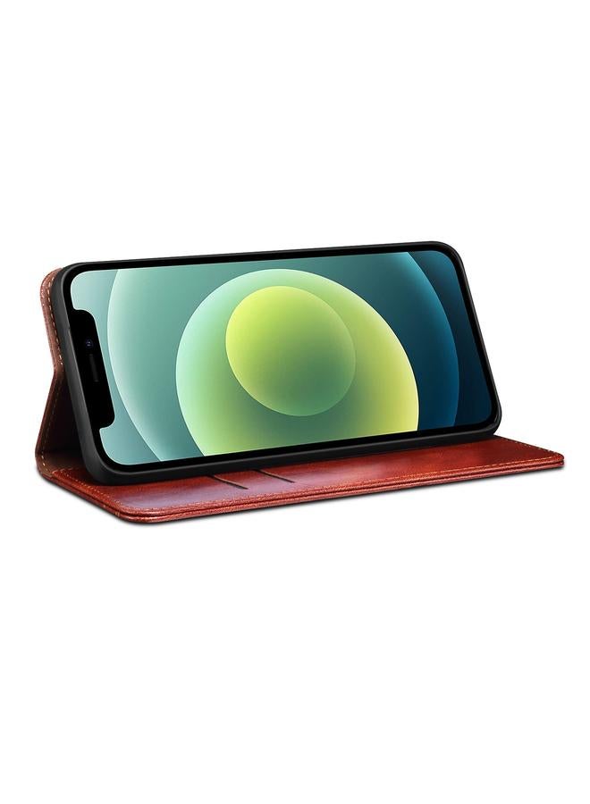 Zaboon Case For iPhone 13 Pro Simple Wax Crazy Horse Texture Horizontal Flip Leather Case with Card Slots & Wallet - Image 3