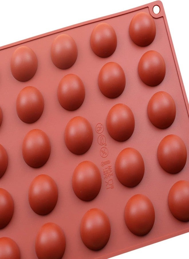 Glamaxy Silicon Chocolate Mold Round Shapes 35 Cavity Chocolate Mould Jelly Candy Mold | Cake Baking Mold | Bakeware Chocolate Moulds (Pack of 1) - Image 3