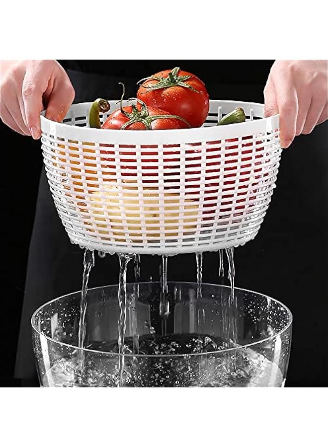 Electric Salad Spinner 4.5L Large Capacity Lettuce Spinner Multifunctional Fruit Washer Vegetable Dryer for Home Kitchen,BPA Free, Green  - Image 4