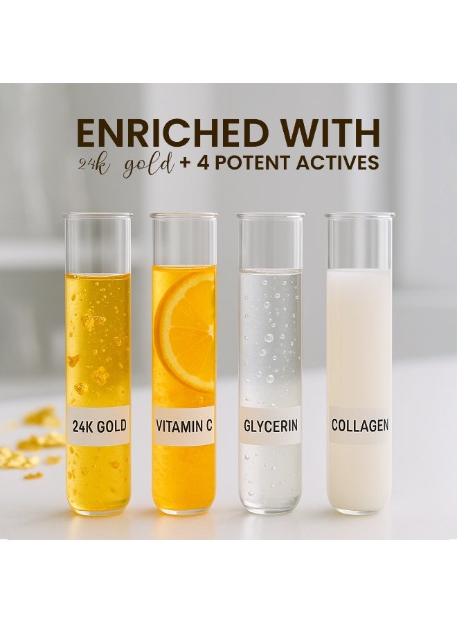 Rivaj UK Rivajuk Facial Sheet Mask 3-in-1 Gold – Brightening & Anti-Aging Mask with Gold Extract | Hydrating & Firming Skincare Sheet for Glowing Skin | Single Use Sheet Mask | UAE Edition - Image 2