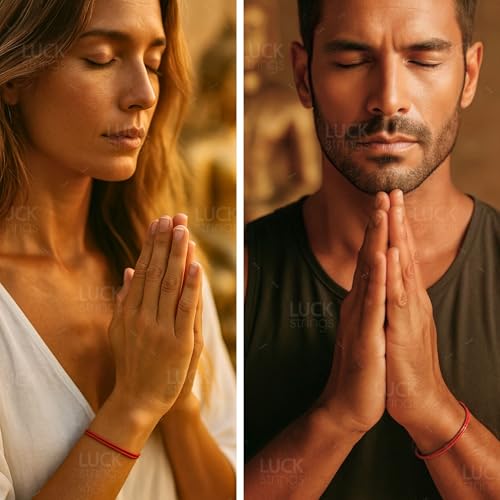 Luck Strings Red String Bracelet for Men and Women - Adjustable Kabbalah Protection Cord - Waterproof Nylon - Surfer, Strength, Power, Talisman, Good Luck Charm, Energy, Red String of Fate, Love, Evil Eye (1) - Image 4