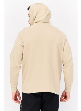 Adidas Men Sportswear Fit Long Sleeves Outdoor Hooded Sweatshirt, Khaki  - Image 4