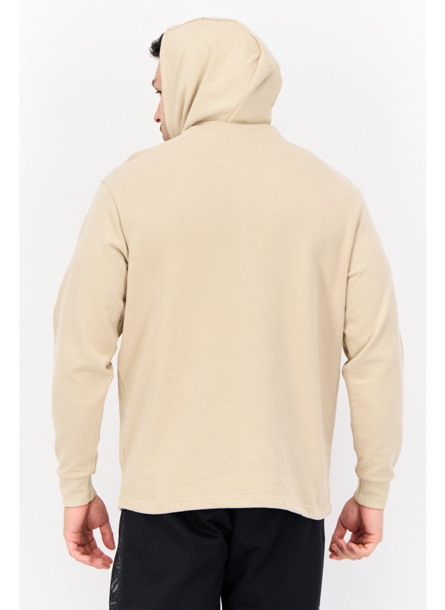 Adidas - Men Sportswear Fit Long Sleeves Outdoor Hooded Sweatshirt, Khaki - Image 1