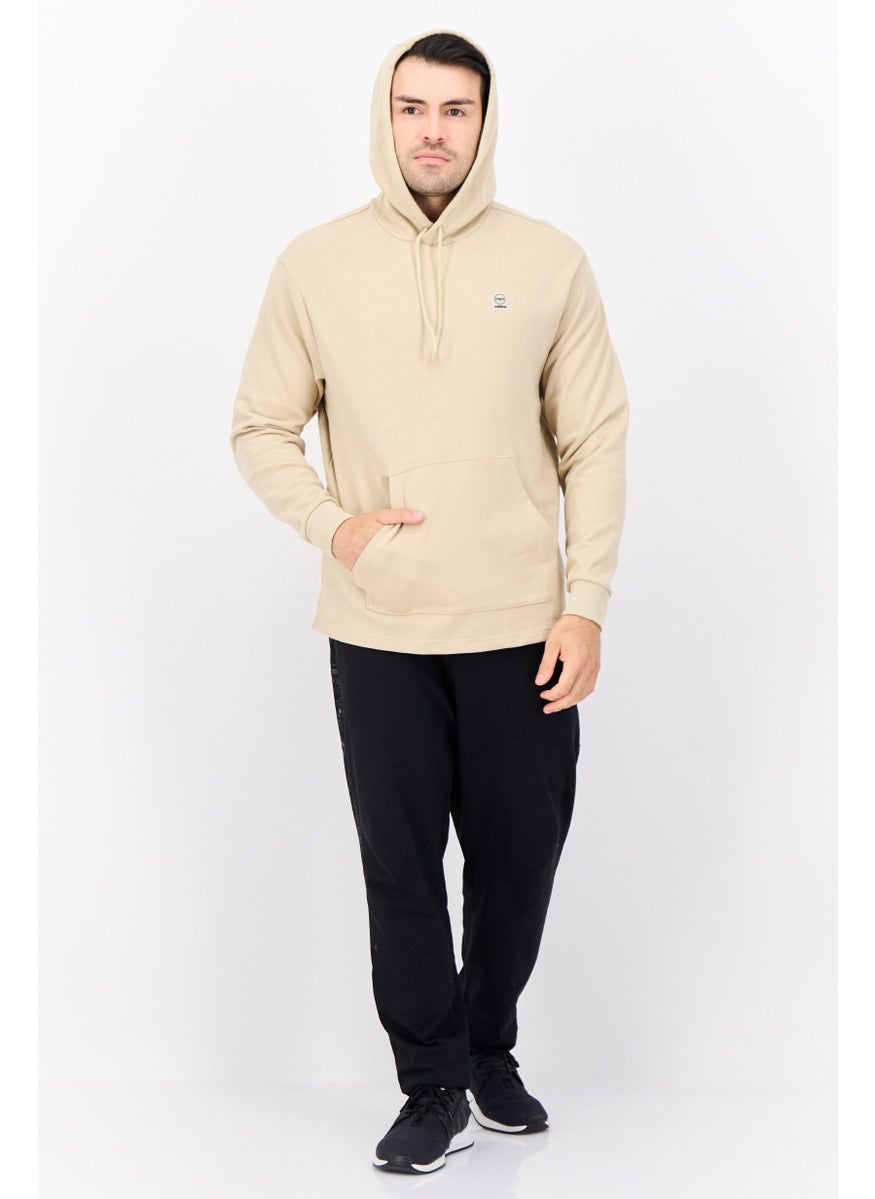 Adidas - Men Sportswear Fit Long Sleeves Outdoor Hooded Sweatshirt, Khaki - Image 1
