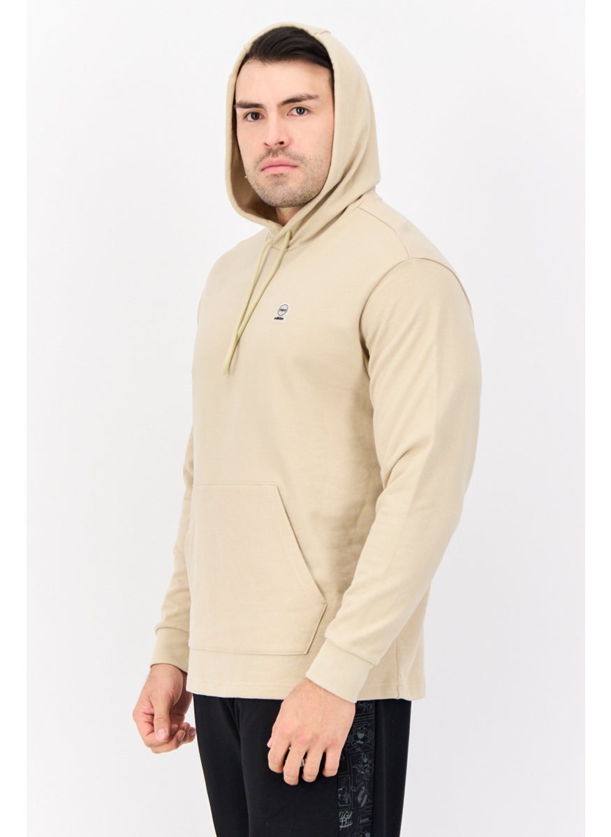 Adidas - Men Sportswear Fit Long Sleeves Outdoor Hooded Sweatshirt, Khaki - Image 1
