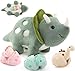 Karister Plush Dinosaur Stuffed AnimalsPlush Toy for Girls and BoysA Mommy Dinosaur with 3 Baby DinosaursTriceratops Stegosaurus and Diplodocus Gifts for KidsSmall Dino Plushies176 InchGreen - Image 4