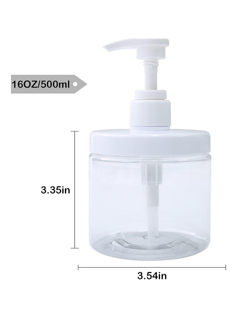 Oasisgalore 2 Pcs 500ml Bathroom Soap Dispenser Refillable Lotion Shampoo Body Wash Holder Travel Dispenser Empty Pump Bottle  - Image 2