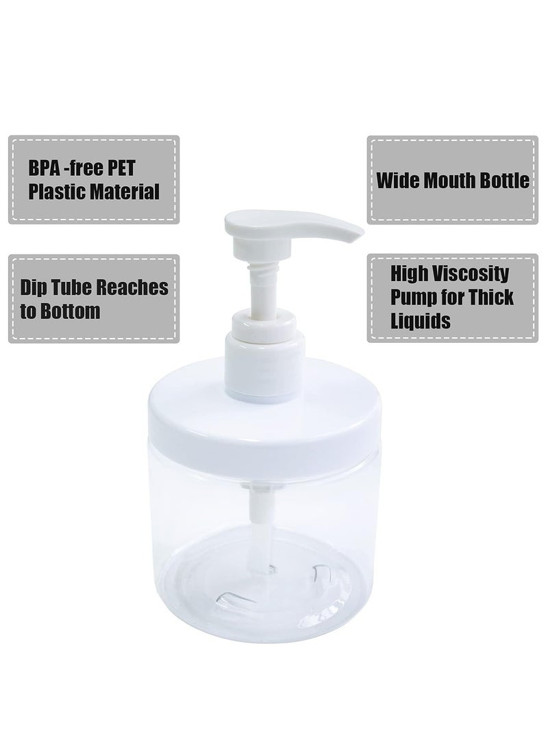 Oasisgalore 2 Pcs 500ml Bathroom Soap Dispenser Refillable Lotion Shampoo Body Wash Holder Travel Dispenser Empty Pump Bottle  - Image 3