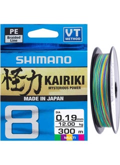 SHIMANO Kairiki 8 Braided Line 300M Multi 0.19MM / 12.0kg 