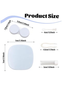 Oasisgalore Portable Contact Lens Case with Mirror and Accessories – Leakproof Travel Kit (Blue)  - Image 2