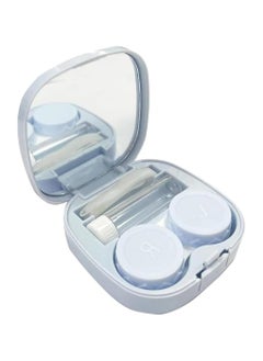 Oasisgalore Portable Contact Lens Case with Mirror and Accessories – Leakproof Travel Kit (Blue)  - Image 1