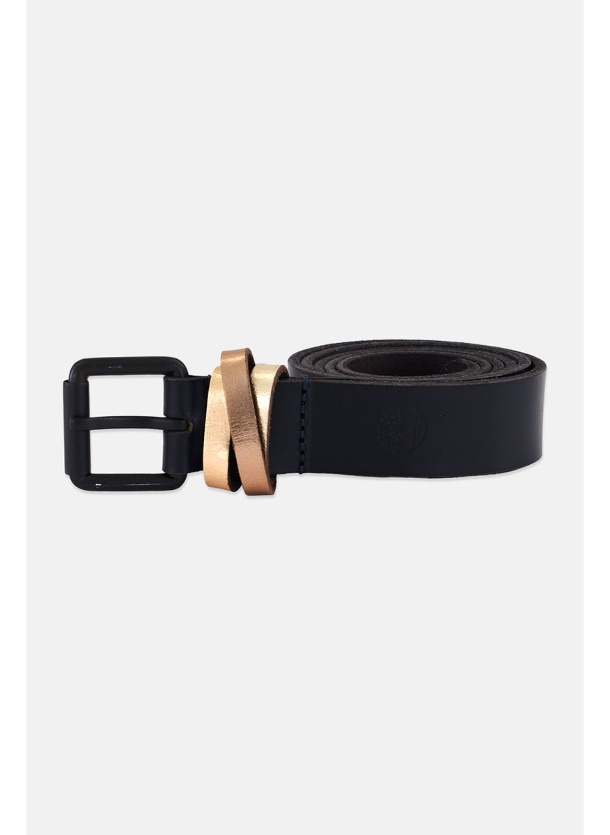Timberland Women Solid Leather Belt, Black  - Image 1