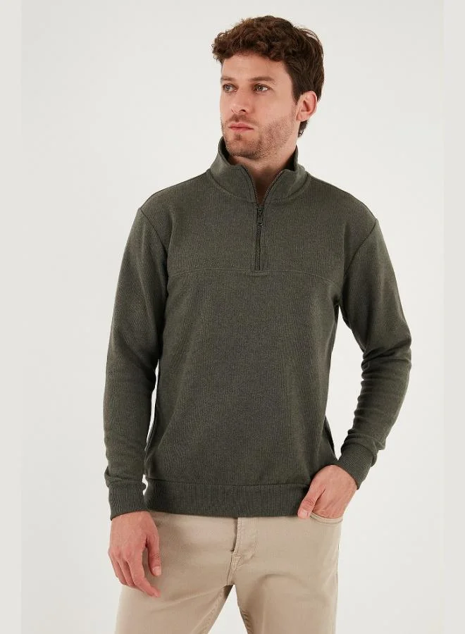 Buratti Buratti Cotton Regular Fit Half Zipper Stand Collar 2-Pack Sweater Men's SWEATER 456112S2