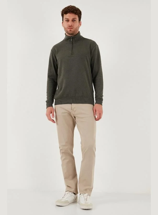 Buratti  Buratti Cotton Regular Fit Half Zipper Stand Collar 2-Pack Sweater Men's SWEATER 456112S2 for Men | Best Price UAE