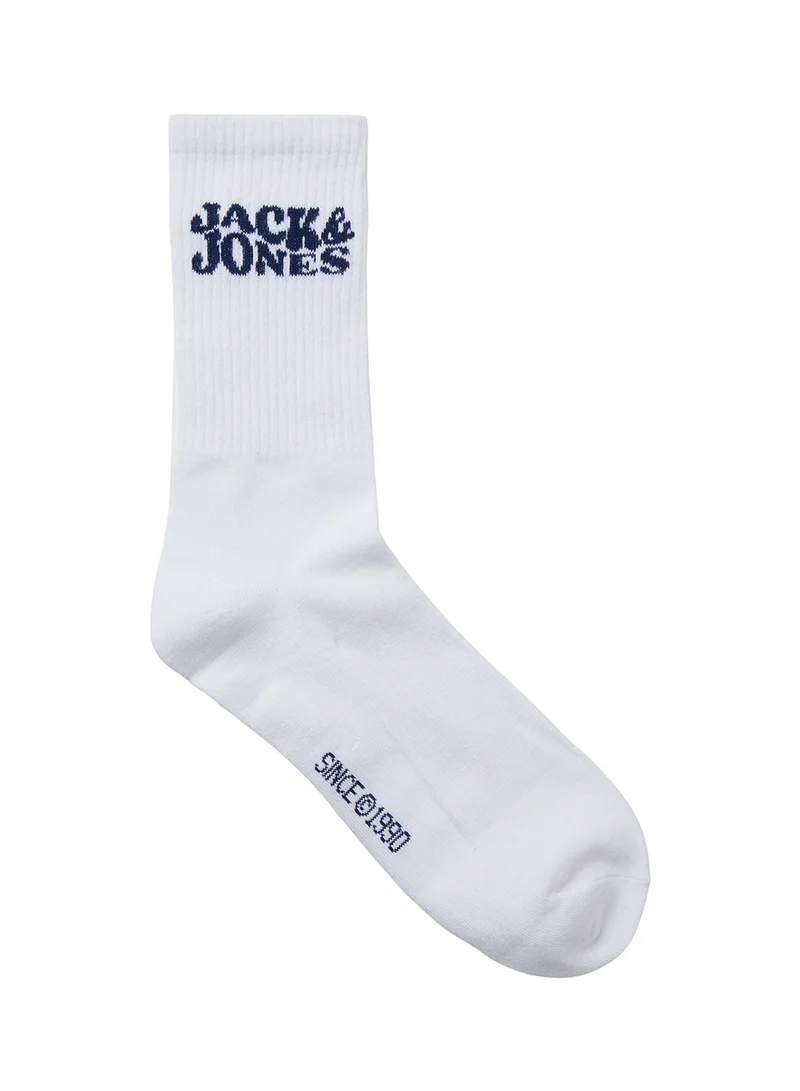 جاك اند جونز 3 Pack Printed Crew Socks