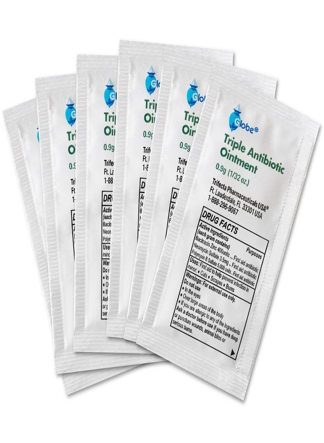 Globe (25 Pack Triple Antibiotic Ointment Single Packet, First Aid Kit for Minor Scratches, Wounds, Cuts, and Burns, Prevents Infection, Active Ingredients Compare to Leading Brand, Travel Size, 0.9g - Image 5