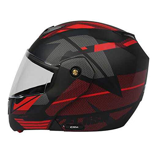 TVS Helmet Full Face Dual Color Motorbike Helmet (Black, Red-NL) - Image 3