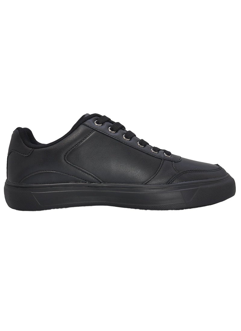 Sky View - Athlesiure Men's Classic Low Top Shoes Fashion Sneaker with Soft Insole Causal Dress Shoes for Men Comfortable Walking Skate Shoes All Black - Image 1