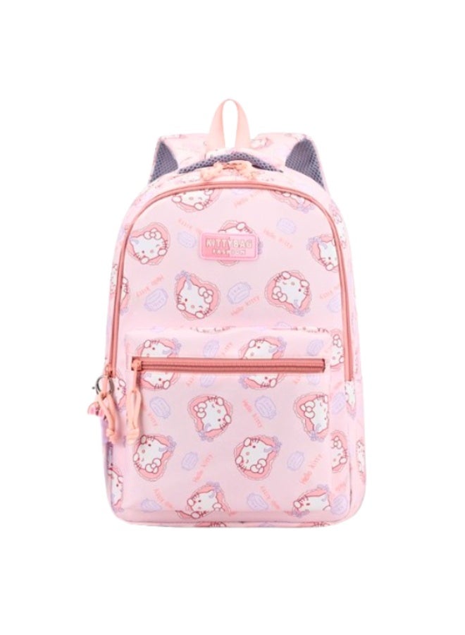 هالو كيتي حقيبة ظهر كاجوال وكمبيوتر محمول بطبعة هالو كيتي كاملة على طراز كاواي - Image 1