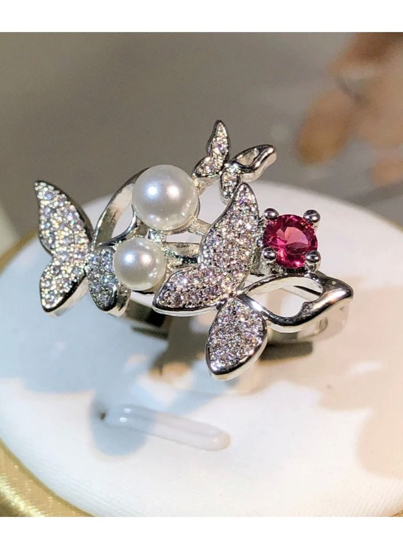 استراتيجية خاتم مصنوع من الفضة الإسترليني عيار 925 ومرصع بالزكرونيا المكعبة - Image 2