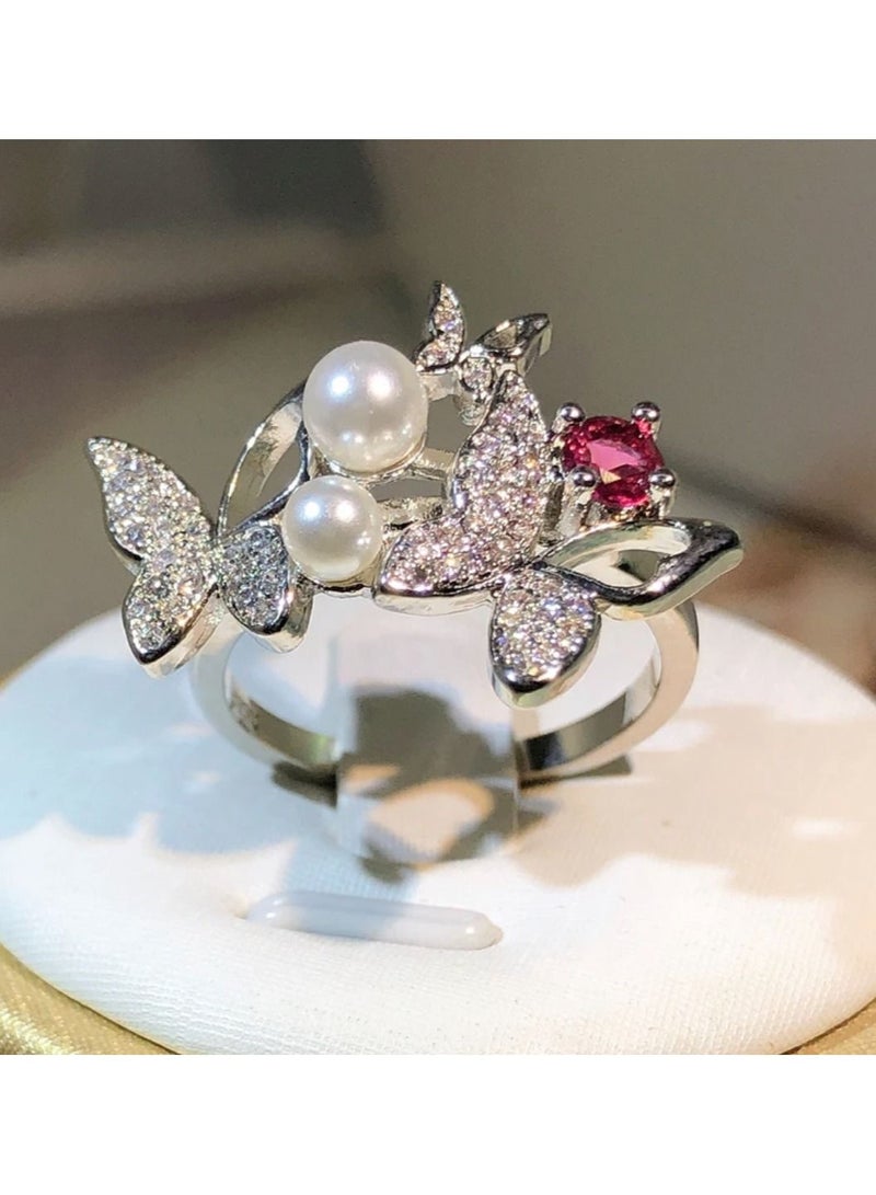 استراتيجية خاتم مصنوع من الفضة الإسترليني عيار 925 ومرصع بالزكرونيا المكعبة - Image 3