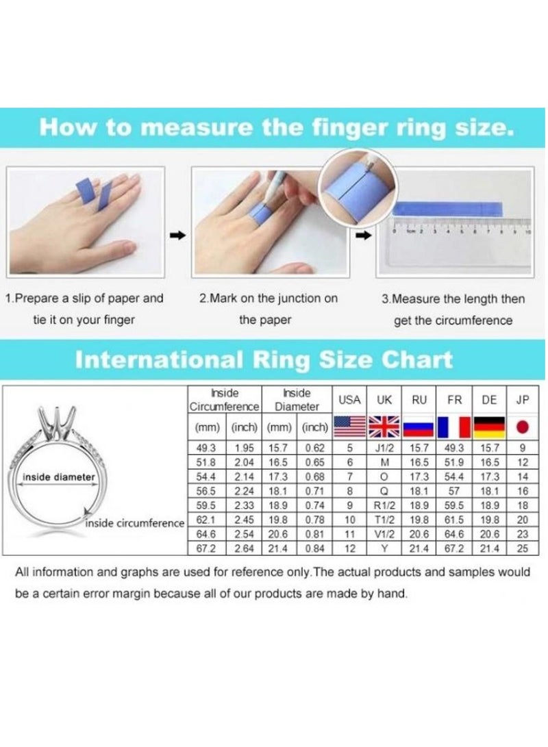استراتيجية خاتم مصنوع من الفضة الإسترليني عيار 925 ومرصع بالزكرونيا المكعبة - Image 5