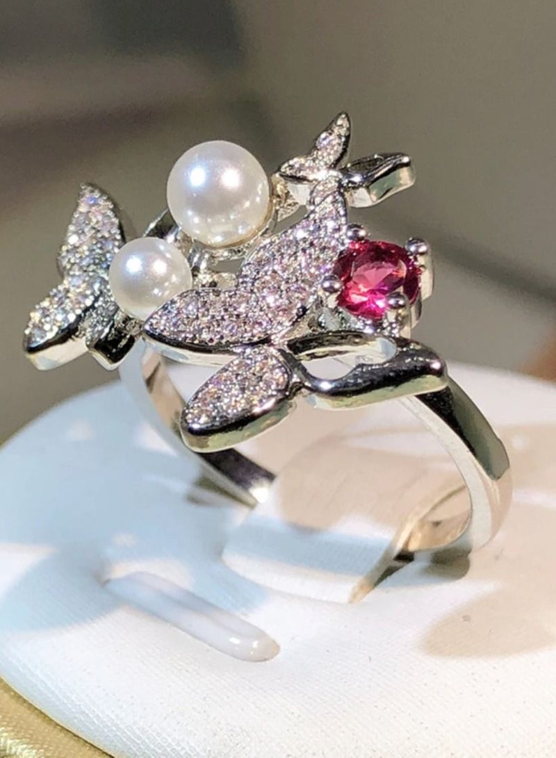 استراتيجية خاتم مصنوع من الفضة الإسترليني عيار 925 ومرصع بالزكرونيا المكعبة - Image 4