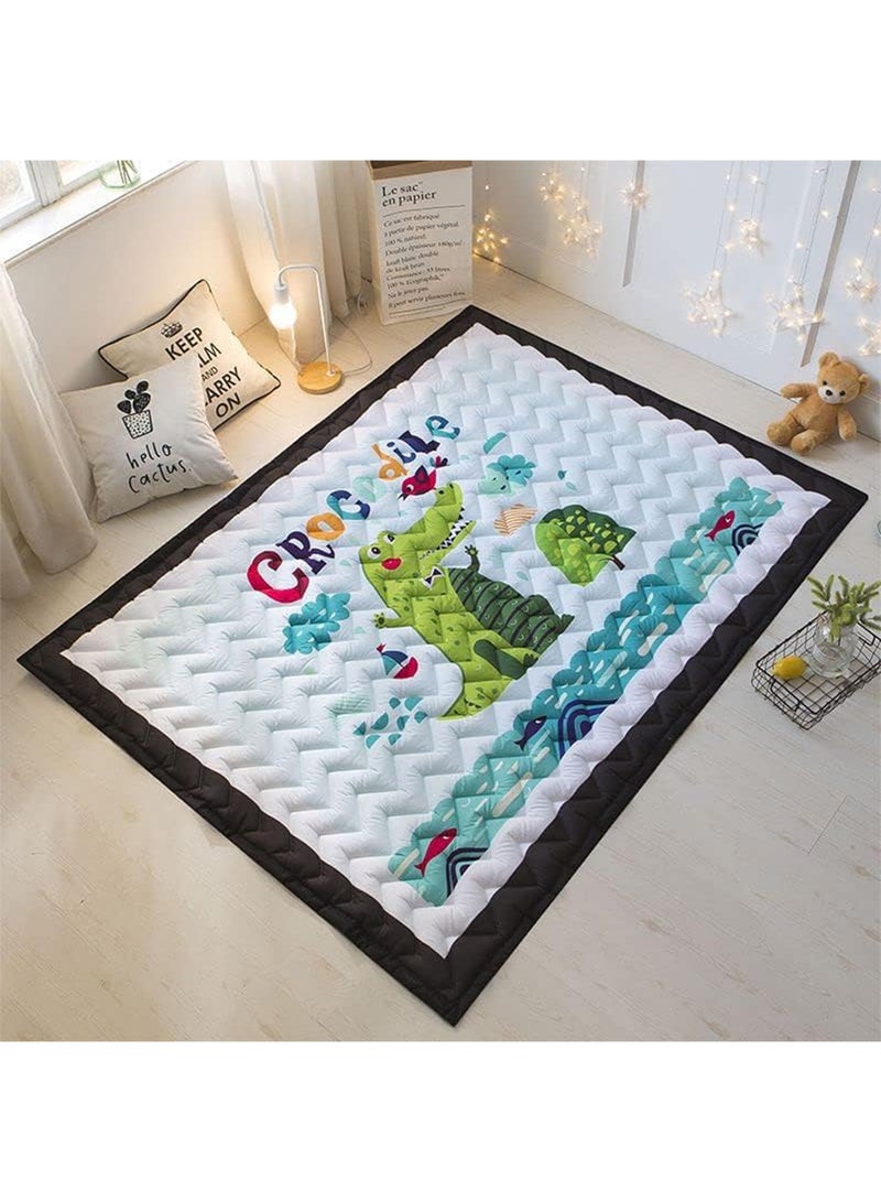 GT-Wheel Soft Thick Baby Play Mat Soft & Skin Friendly Cotton Baby Crawling Mat Non-Slip Washable - Image 1