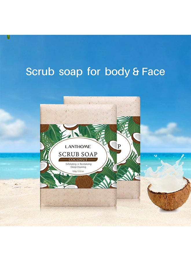 لانثوم صابون مقشر للوجه، صابون مقشر للوجه والجسم 100 جرام - Image 2