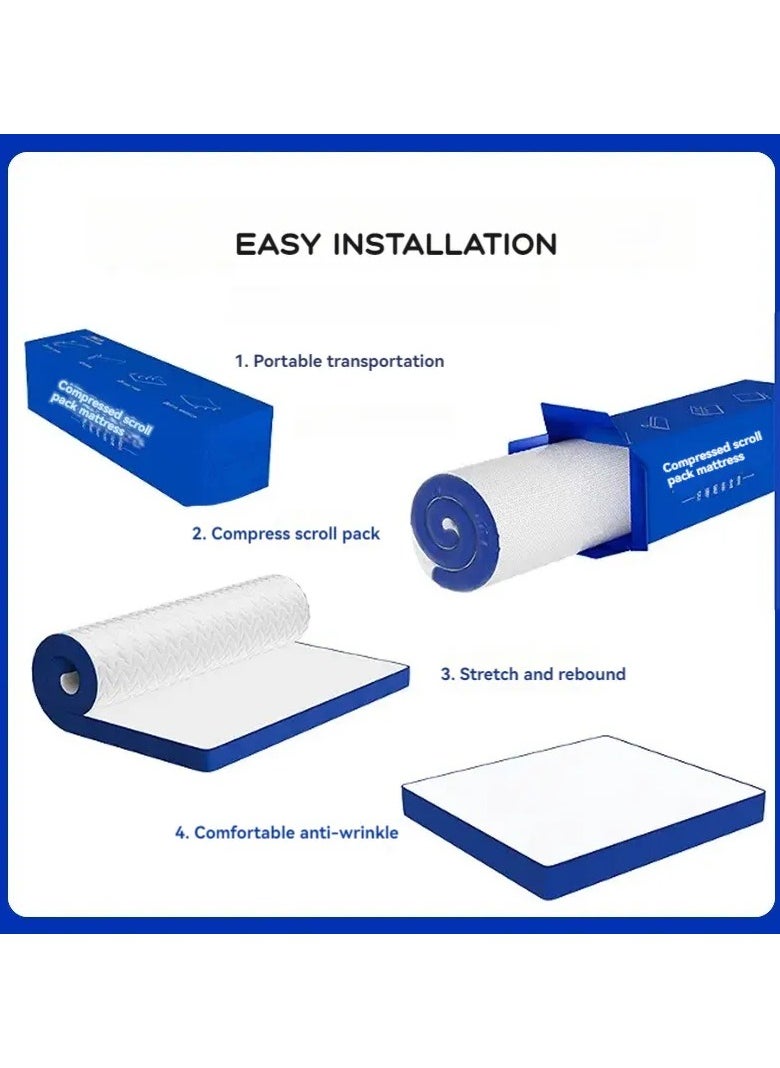 Generic - High Quality Rolling Memory Foam Mattresses Compress Rebonded Foam Bed Mattress - Image 1