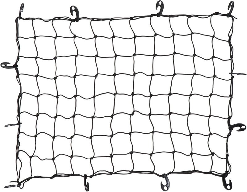Car Roof Cargo Net 120x90cm High Elastic Black Bungee Luggage Net with Hooks for Vehicle Roof Rack Tie-Down, Car Trunk Organizer Netting for Outdoor Travel and Heavy Load - Image 1