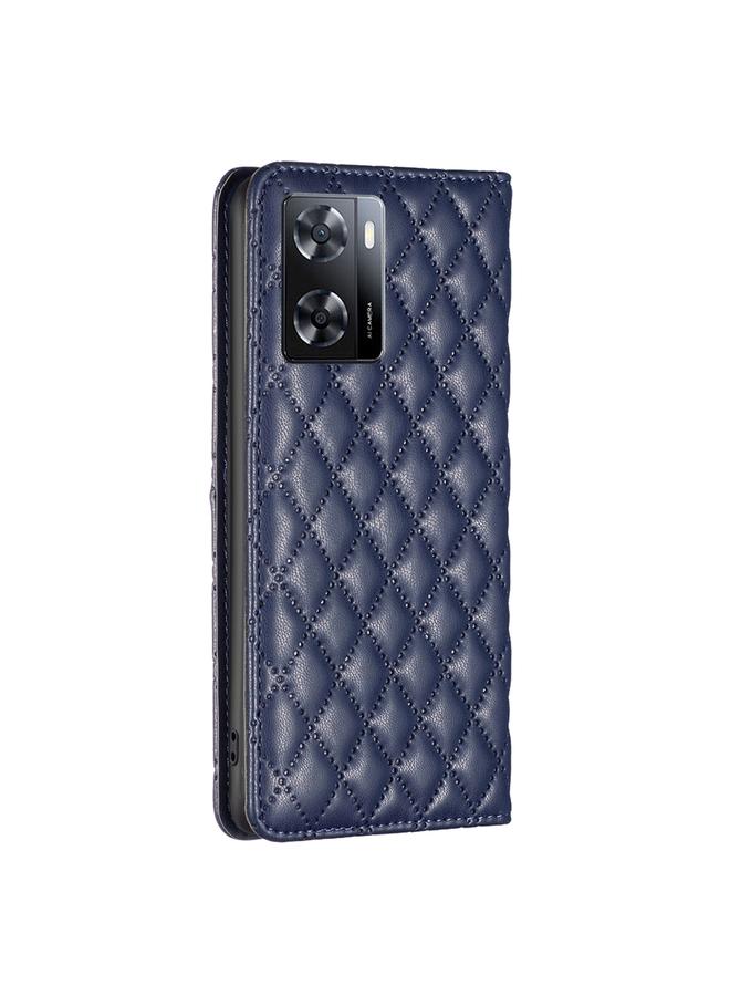 اس-توب جراب لهاتف OPPO A57 4G جراب هاتف جلدي مغناطيسي شبكي ماسي - Image 3