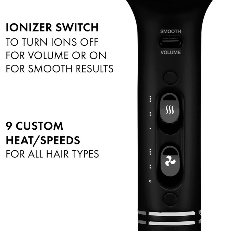 HOT TOOLS Pro Artist Black Gold Hair Dryer - Fast Drying with Even Heating for Less Damage and Dual Voltage, Travel Hair Dryer - 2000 Watts - Image 3