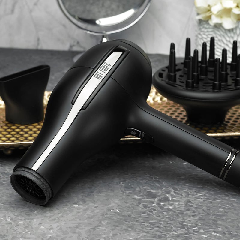HOT TOOLS Pro Artist Black Gold Hair Dryer - Fast Drying with Even Heating for Less Damage and Dual Voltage, Travel Hair Dryer - 2000 Watts - Image 5