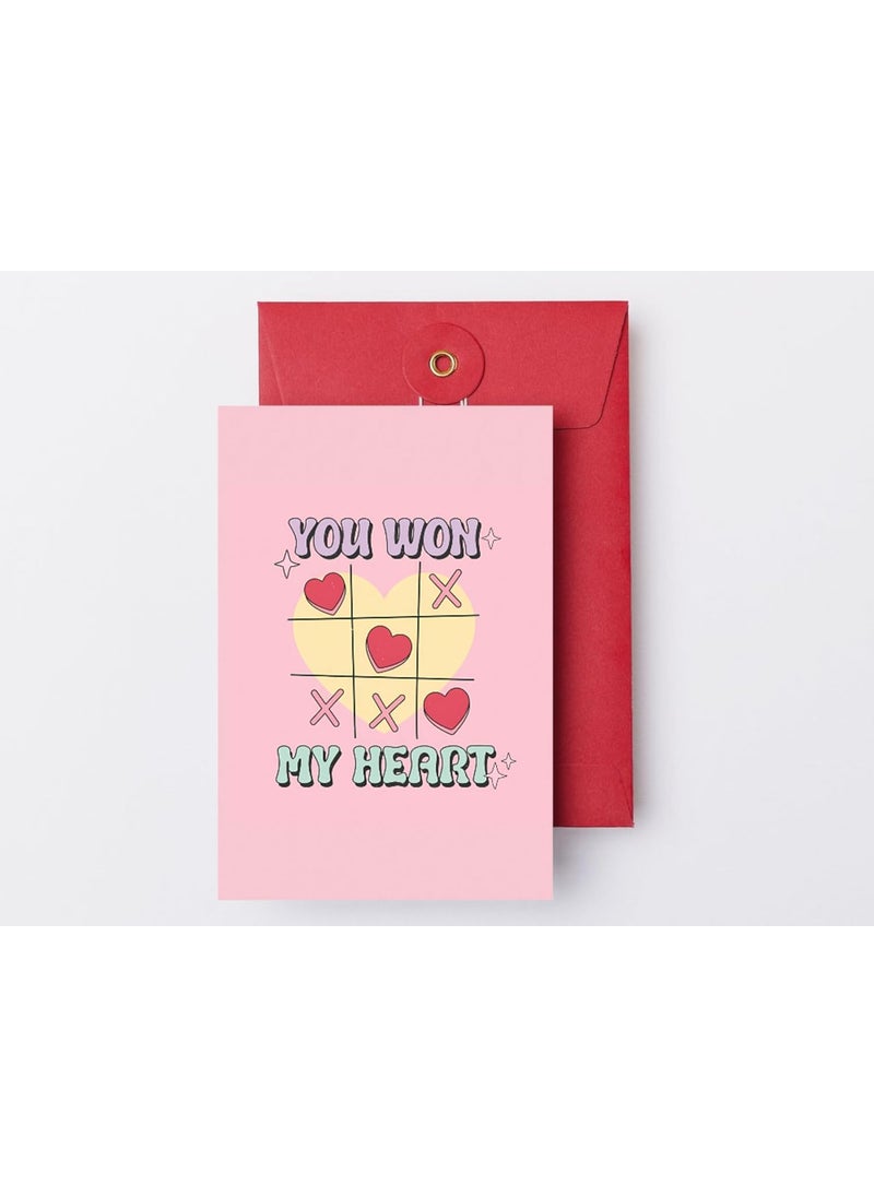 NorthLand Northland You Won My Heart Greeting Card for Valentine, Anniversary, and other special occasions for Girlfriend, Boyfriend, Husband, and Wife | Greeting Card for Anniversary | Valentine Day Greeting Card  - Image 1