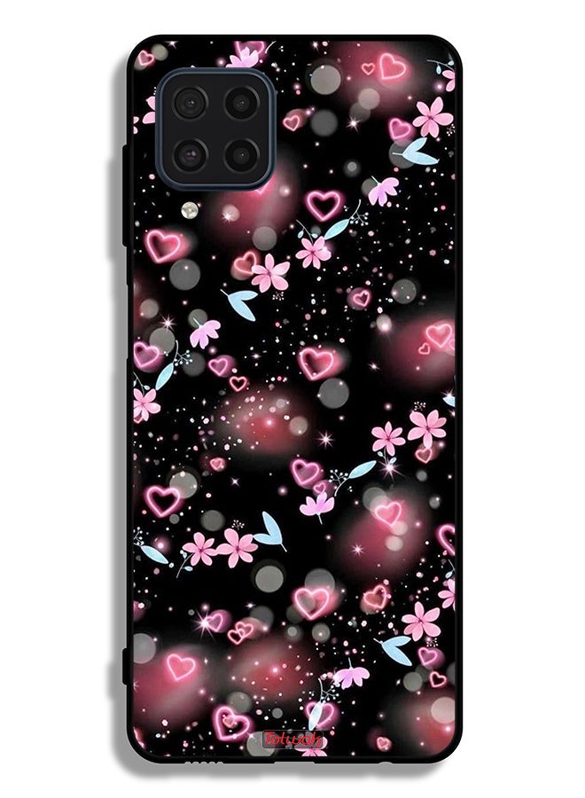 Tolwak Samsung Galaxy F22 Protective Case Cover Small Hearts And Flowers - Image 2