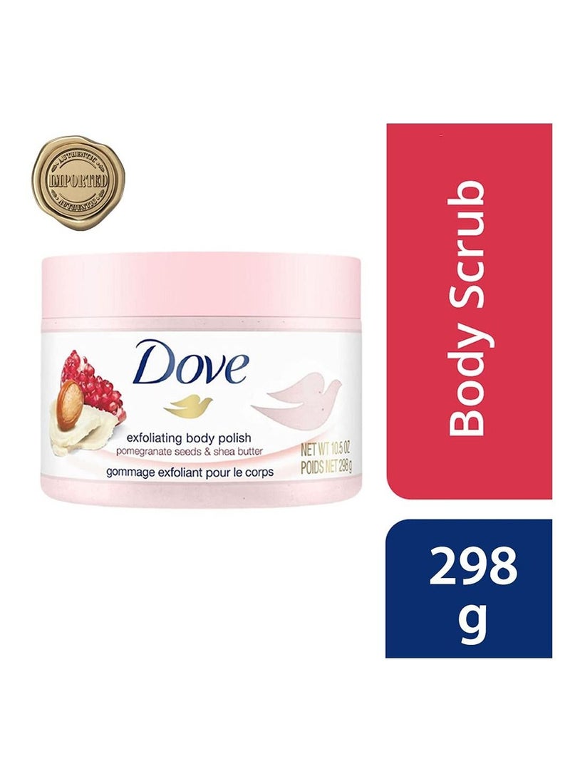 Dove Body Polish Exfoliating Scrub Moisturizing 298gm