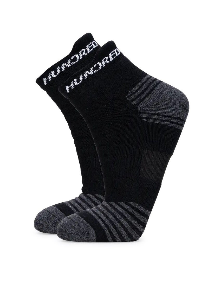 HUNDRED Men'S Sports Socks - Ankle (Black) (Hbas-3M056-2) - Image 5