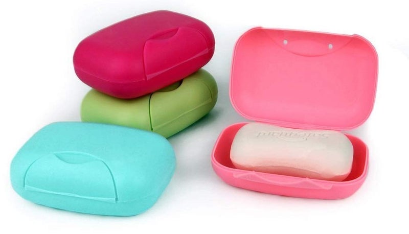 Inditradition Plastic Travel Soap Box | Soap Case Holder for Bathroom, Pack of 2 (Assorted Colour) - Image 1
