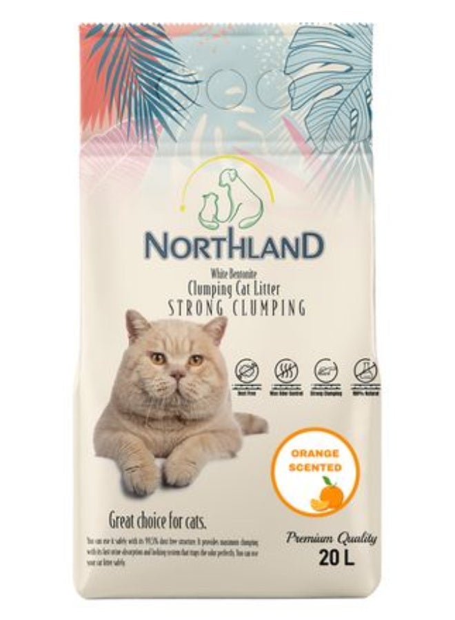 Northland Bentonite Clumping Cat Litter Orange Scent , 20 L